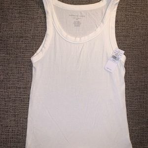 White ribbed sleeveless - never worn